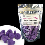 Reefing Art Ceramic Coral Frag Plugs 30 Pack Tiles for SPS LPS