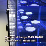 Reefing Art Magnetic Coral Frag Rack Strongest N52 Magnets holds up to 41 Plugs